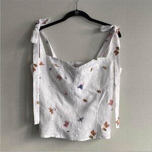 NWOT Reformation Jaxon Linen Top, Size 12
